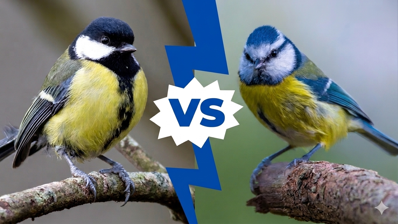 Blue Tit vs Great Tit: How to Tell Them Apart in Your UK Garden
