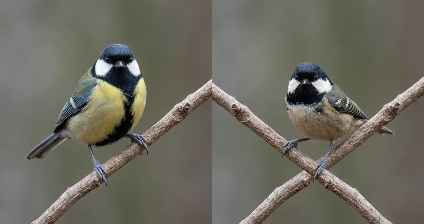 Coal Tit vs Great Tit: Key Differences & Identification Guide