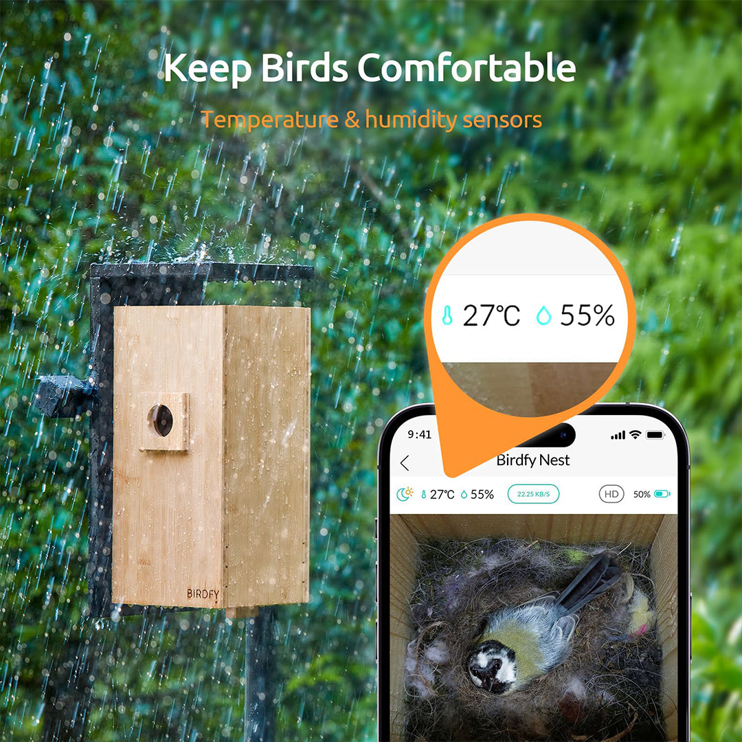 Birdfy Nest - Smart Bird House with Dual Cameras