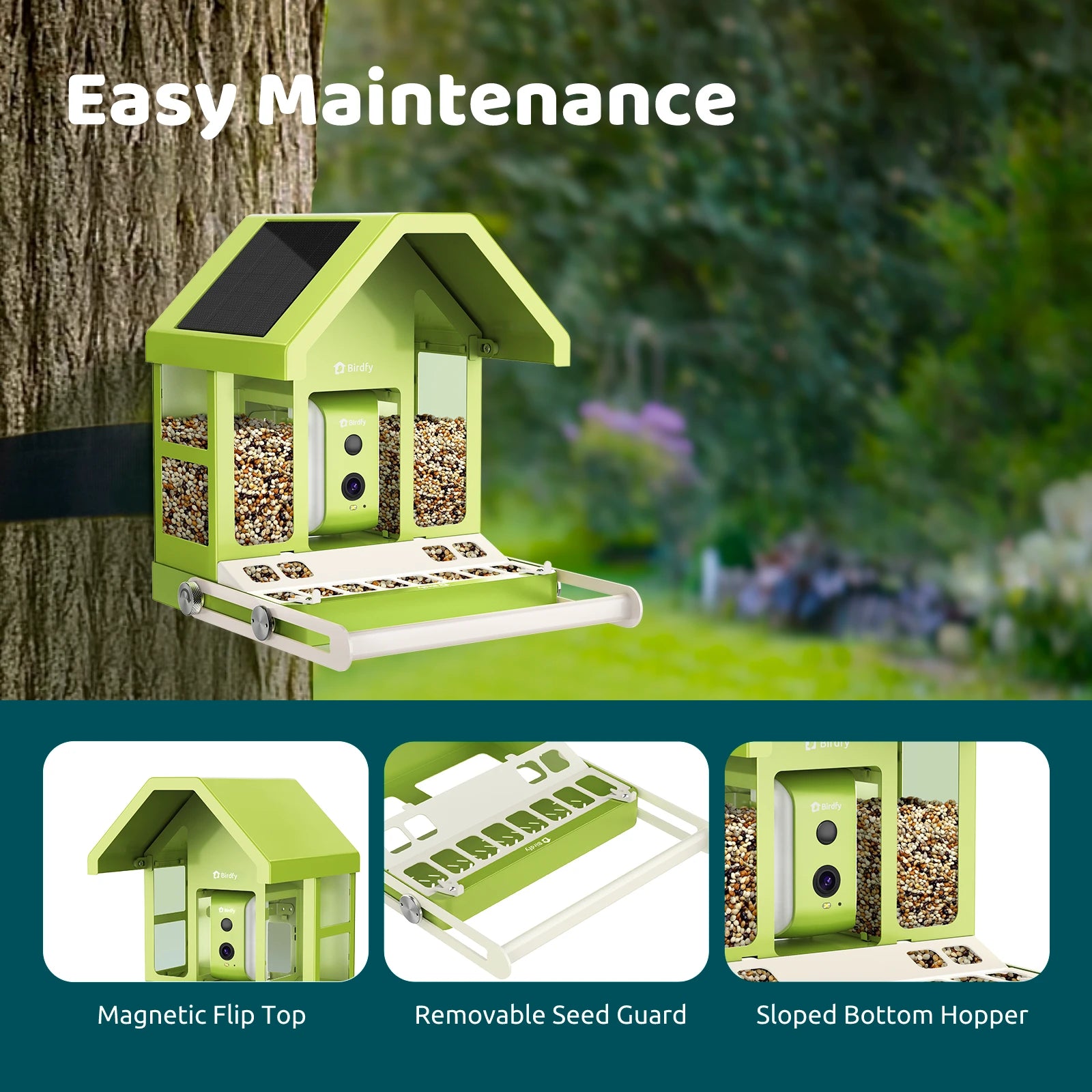 Birdfy Feeder Metal - Smart Metal Feeder with Camera