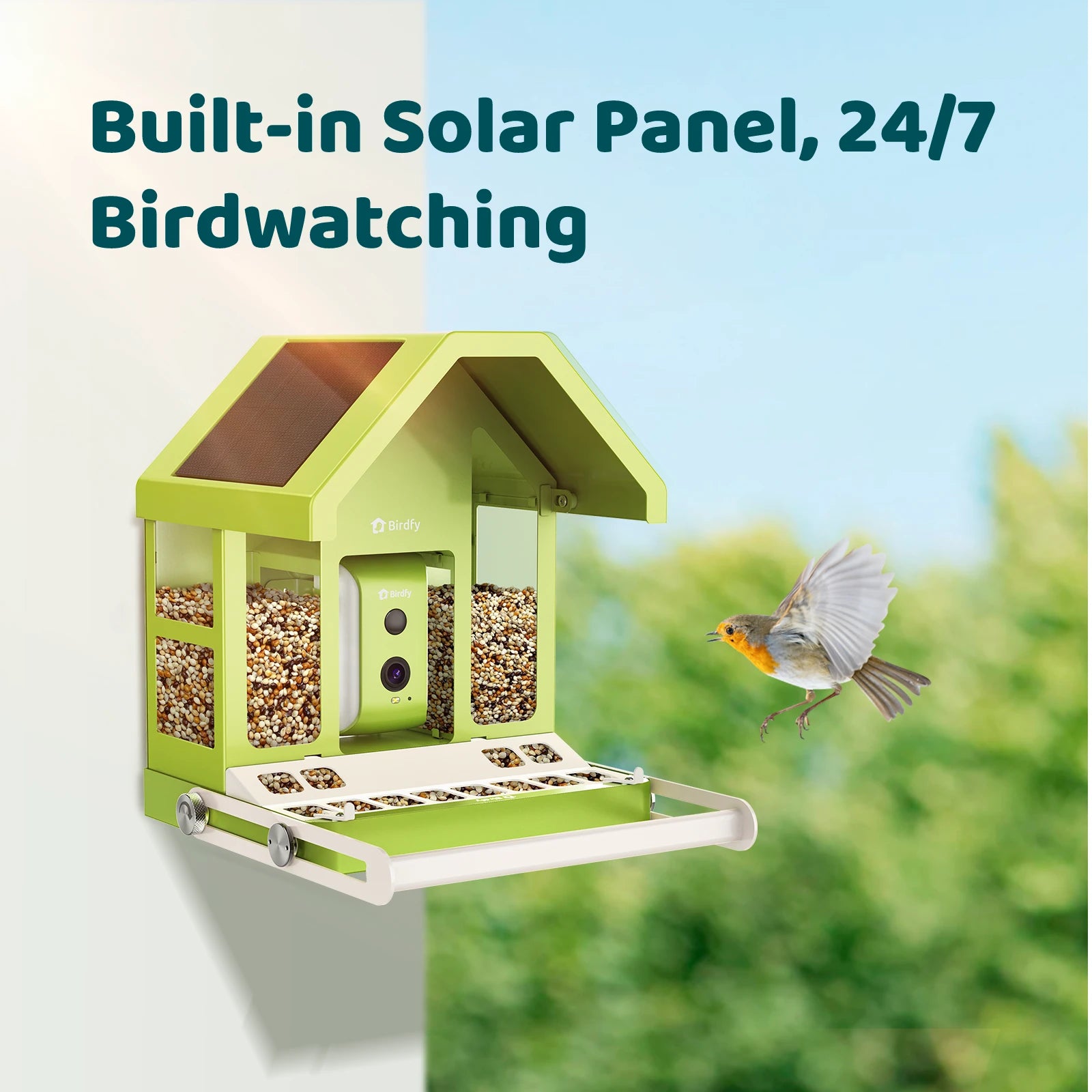 Birdfy Feeder Metal - Smart Metal Feeder with Camera