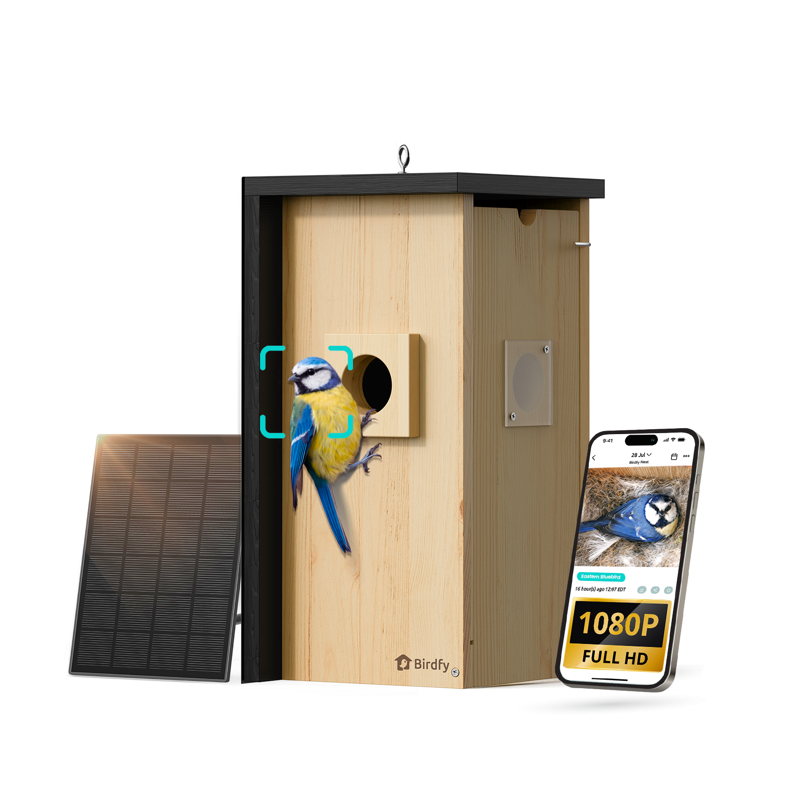 Birdfy Nest - Wooden Smart Birdhouse with Camera