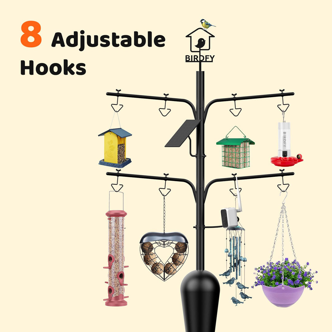 Birdfy Pole Station-Heavy Duty Pole Bird Feeders Stand