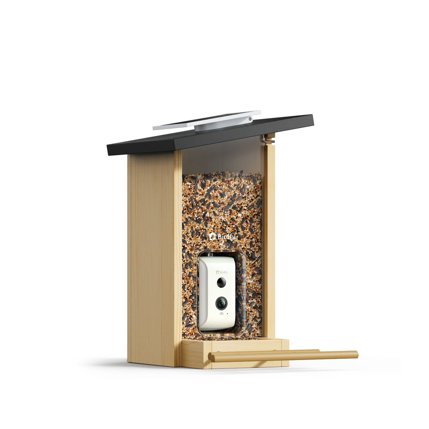 Birdfy Feeder Ebony - Wooden Smart Bird Feeder