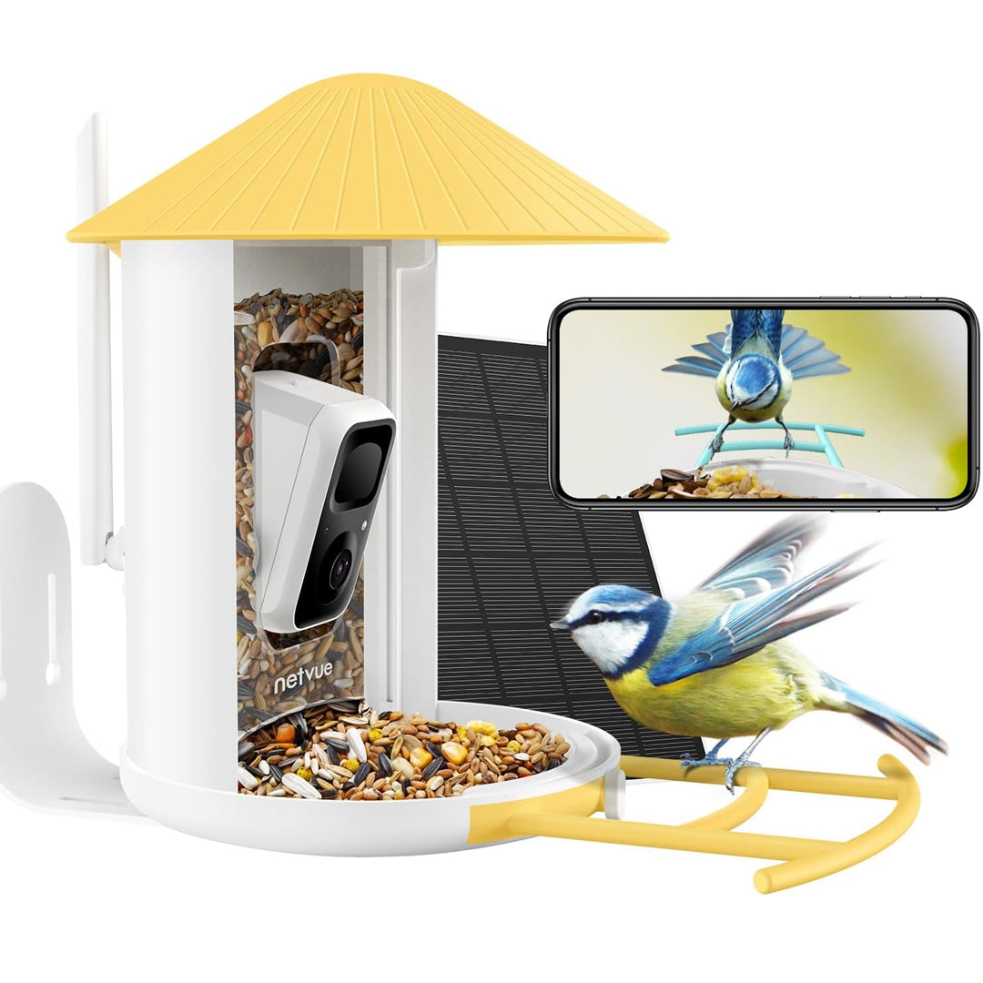 Birdfy Feeder with Solar Panel - Solar Powered Bird Feeder Camera