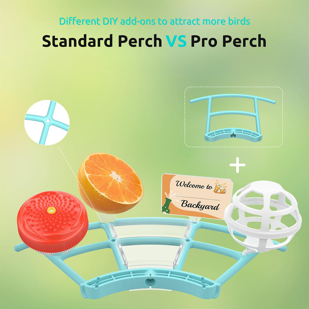 Birdfy Feeder Pro- Bird Feeders with Wider Perch, DIY Add-ons