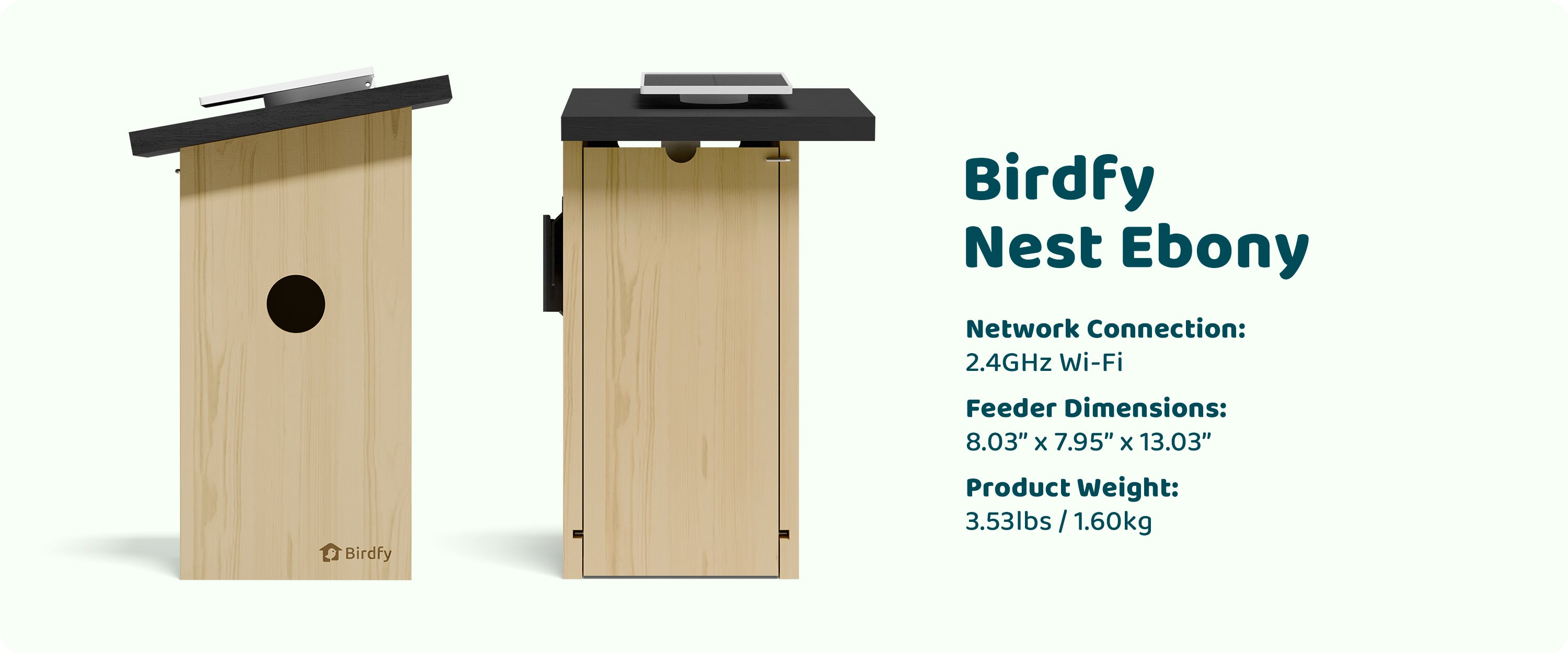Wooden Smart Bird Feeder - Birdfy Nest Ebony – birdfyuk